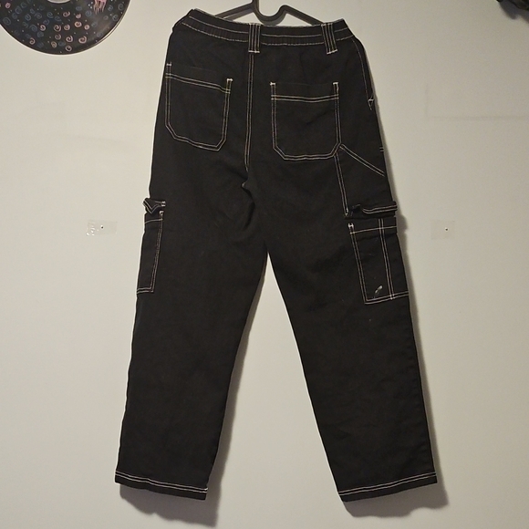 Almost Famous Dark Cargo Pants with Contrasting Stitching - Picture 2 of 3